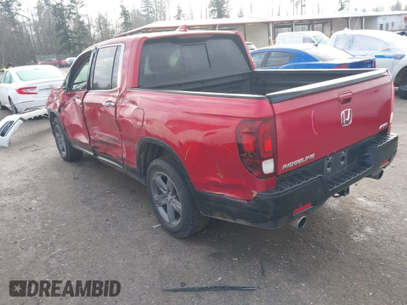 2022 Honda Ridgeline RTL-E with VIN 5FPYK3F74NB011358, listed as a IAAI auction lot 41431157 with 26,116 mi miles and . Bid and sale history available at DreamBid. Image 3.