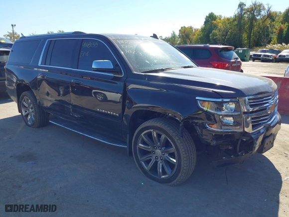 2017 Chevrolet Suburban Premier with VIN 1GNSKJKC7HR281583, listed as a IAAI auction lot 40680315 with 69,192 mi miles. Bid and sale history available at carsss.com. Image 1.