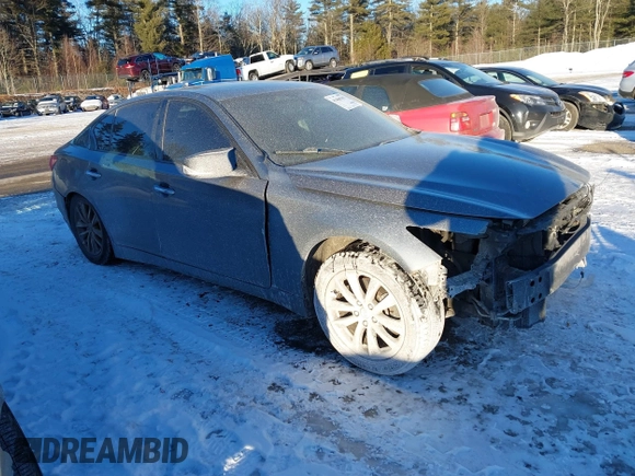 2015 Infiniti Q50 Sport with VIN JN1BV7AR2FM413459, listed as a IAAI auction lot 41466291 with 127,541 mi miles and . Bid and sale history available at DreamBid. Image 1.