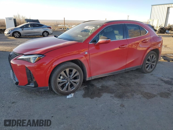 2024 Lexus UX 250h F Sport z VIN JTHR6JBHXR2167156, wystawiony jako Copart lot #41982305 z przebiegiem 35 402 mil mil oraz Szkoda całkowita • Salvage title. Historia ofert i sprzedaży dostępna na DreamBid. Obrazek 1.