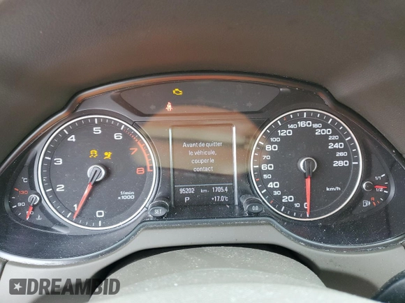 2014 Audi Q5 Premium Plus with VIN WA1VFCFP6EA062623, listed as a Copart auction lot 55485885 with 95,202 mi miles and Salvage title. Bid and sale history available at DreamBid. Image 9.