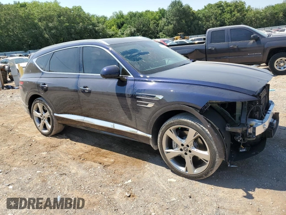 2024 Genesis GV80 with VIN KMUHCESC9RU197445, listed as a Copart auction lot 58260184 with Not Provided miles and Salvage Title. Bid and sale history available at DreamBid. Image 4.
