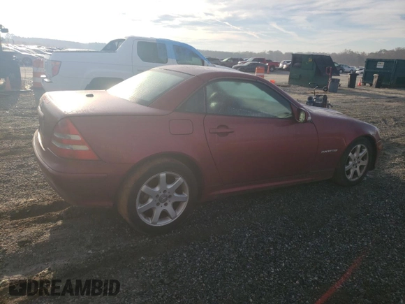 2003 Mercedes-Benz SLK 230 Kompressor with VIN WDBKK49F03F285140, listed as a Copart auction lot 80080364 with 99,769 mi miles and Salvage title. Bid and sale history available at DreamBid. Image 3.