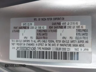 2008 Mazda 5 Sport with VIN JM1CR293380314345, listed as a IAAI auction lot 42156882 with 127,703 mi miles. Bid and sale history available at carsss.com. Image 9.
