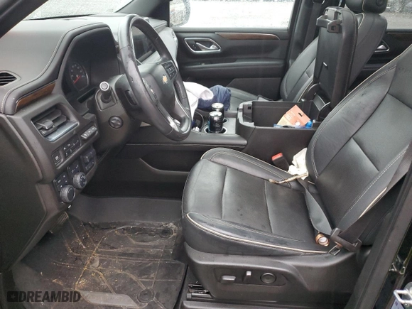 2021 Chevrolet Tahoe Premier with VIN 1GNSKSKD5MR231077, listed as a Copart auction lot 84274084 with 53,932 mi miles and Salvage Title. Bid and sale history available at carsss.com. Image 7.