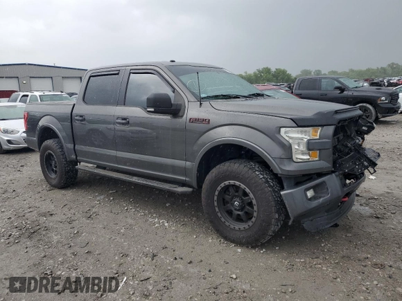 2016 Ford F-150 XLT with VIN 1FTEW1EFXGKF18400, listed as a Copart auction lot 55776805 with 128,771 mi miles and Salvage title. Bid and sale history available at DreamBid. Image 4.