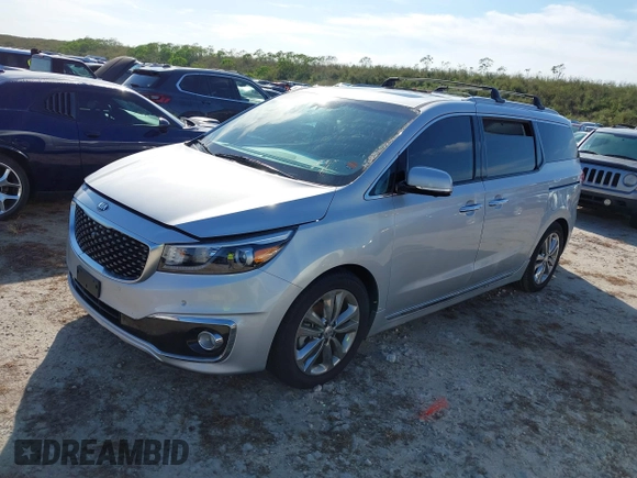 2018 Kia Sedona SX-L with VIN KNDME5C11J6366455, listed as a IAAI auction lot 40508393 with 1 mi miles. Bid and sale history available at carsss.com. Image 16.