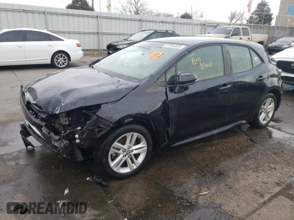 2020 Toyota Corolla Hatchback SE with VIN JTND4RBEXL3075483, listed as a Copart auction lot 77791023 with 30,500 mi miles. Bid and sale history available at carsss.com. Image 1.