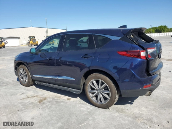 2019 Acura RDX w/Technology Pkg with VIN 5J8TC2H58KL011136, listed as a Copart auction lot 50040285 with 57,640 mi miles and Salvage Title. Bid and sale history available at carsss.com. Image 2.