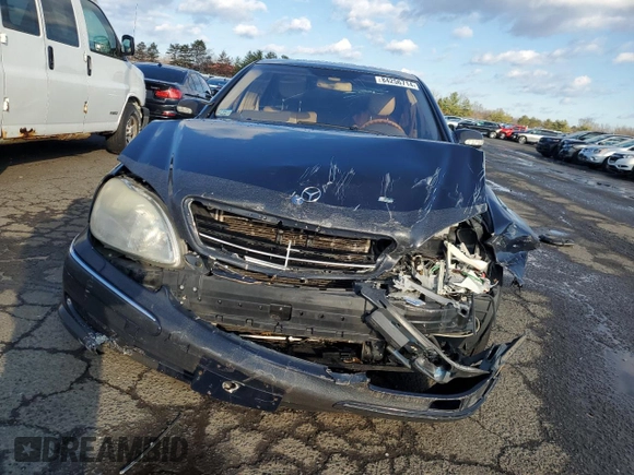2001 Mercedes-Benz S-Class with VIN WDBNG70J11A203069, listed as a Copart auction lot 84256714 with 0 mi miles and Salvage Title. Bid and sale history available at carsss.com. Image 5.