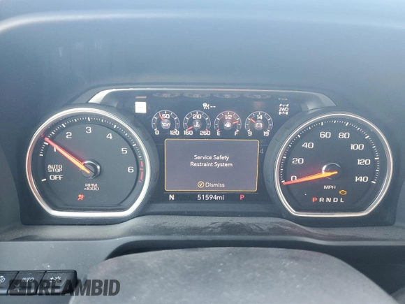 2020 Chevrolet Silverado 1500 High Country with VIN 3GCUYHEL3LG225718, listed as a Copart auction lot 70046254 with 51,594 mi miles and Salvage Title. Bid and sale history available at carsss.com. Image 9.