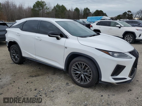 2021 Lexus RX 350 F Sport with VIN 2T2SZMDA6MC291491, listed as a Copart auction lot 47414815 with 54,603 mi miles and Salvage Title. Bid and sale history available at DreamBid. Image 4.