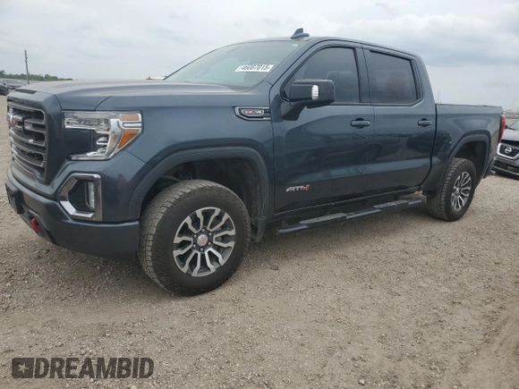 2021 GMC Sierra 1500 AT4 with VIN 3GTP9EEL8MG193861, listed as a Copart auction lot 46087015 with 68,342 mi miles and Salvage Title. Bid and sale history available at carsss.com. Image 1.