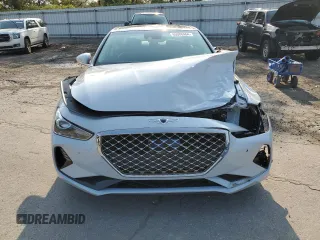 2021 Genesis G70 3.3T with VIN KMTG74LE9MU074297, listed as a Copart auction lot 65980464 with 14,491 mi miles and Salvage Title. Bid and sale history available at carsss.com. Image 5.