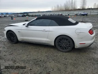 2018 Ford Mustang GT Premium с VIN 1FATP8FF0J5155595, выставлен на аукционе Copart как лот 81584324 с пробегом 63 535 миль миль и Списание • Salvage title. История ставок и продаж доступна на DreamBid. Изображение 2.