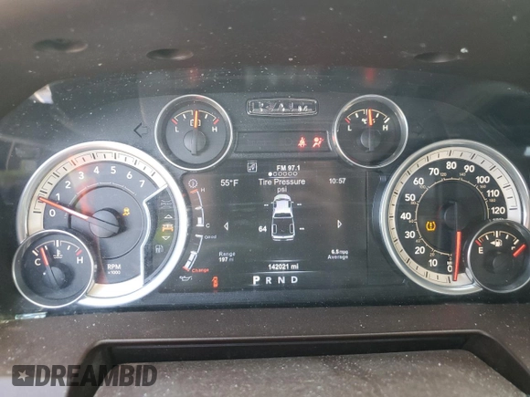 2015 Ram 2500 Laramie with VIN 3C6UR5FJ0FG552064, listed as a Copart auction lot 48611225 with 142,021 mi miles and Salvage Title. Bid and sale history available at carsss.com. Image 9.