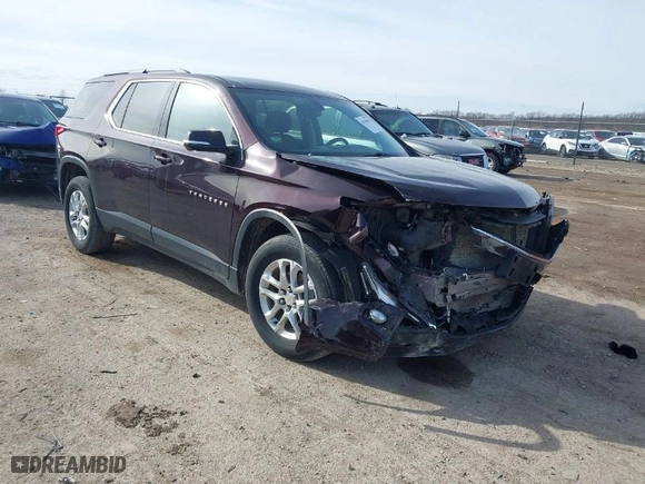 2020 Chevrolet Traverse LT Cloth with VIN 1GNEVGKWXLJ151077, listed as a IAAI auction lot 41520534 with 76,473 mi miles. Bid and sale history available at carsss.com. Image 1.