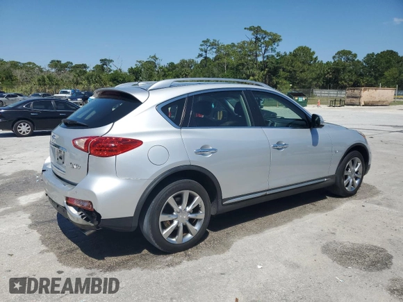 2017 Infiniti QX50 with VIN JN1BJ0RP4HM383177, listed as a Copart auction lot 53038055 with 124,707 mi miles and Salvage Title. Bid and sale history available at carsss.com. Image 3.
