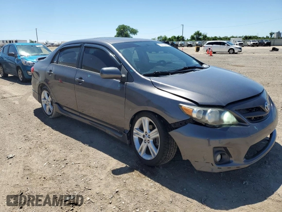 2013 Toyota Corolla L with VIN 5YFBU4EE9DP212254, listed as a Copart auction lot 53374405 with 107,413 mi miles and Salvage Title. Bid and sale history available at carsss.com. Image 4.