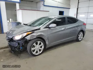 2013 Hyundai Elantra GLS PZEV with VIN KMHDH4AE2DU992373, listed as a Copart auction lot 51238635 with 117,561 mi miles and Salvage Title. Bid and sale history available at carsss.com. Image 1.