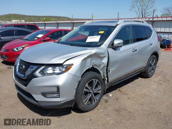 2018 Nissan Rogue SV with VIN 5N1AT2MT6JC844714, listed as a IAAI auction lot 41969677 with 121,187 mi miles and . Bid and sale history available at carsss.com. Image 17.