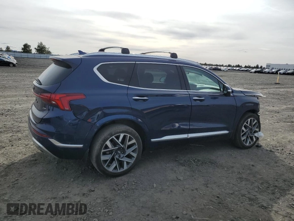 2023 Hyundai Santa Fe Calligraphy with VIN 5NMS54AL4PH593947, listed as a Copart auction lot 48129675 with 15,094 mi miles and Salvage Title. Bid and sale history available at carsss.com. Image 3.