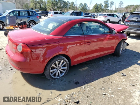 2009 Volkswagen Eos Komfort with VIN WVWBA71F59V018351, listed as a Copart auction lot 49498645 with 137,206 mi miles and Salvage Title. Bid and sale history available at DreamBid. Image 3.