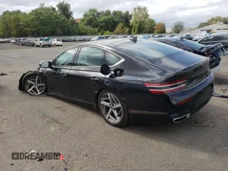 2023 Genesis G80 2.5T with VIN KMTGA4SC5PU152905, listed as a Copart auction lot 72038584 with 12,485 mi miles and Salvage Title. Bid and sale history available at carsss.com. Image 2.