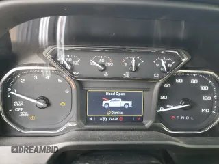 2022 GMC Sierra 1500 with VIN 1GTP8DET1NZ196163, listed as a Copart auction lot 83798824 with 74,828 mi miles and Salvage Title. Bid and sale history available at DreamBid. Image 9.
