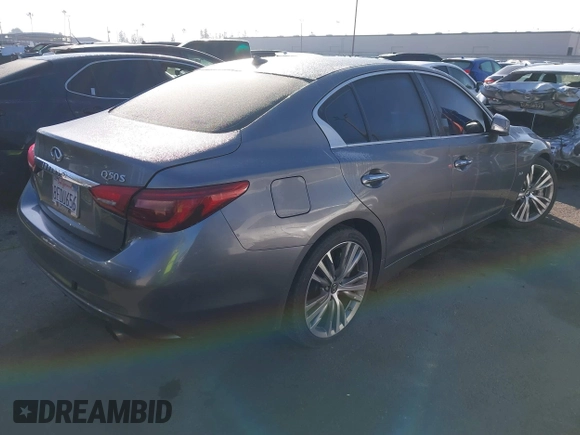 2018 Infiniti Q50 3.0t LUXE with VIN JN1EV7AP0JM592010, listed as a IAAI auction lot 41521512 with 103,966 mi miles. Bid and sale history available at carsss.com. Image 4.