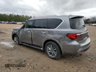 2019 Infiniti QX80 Luxe z VIN JN8AZ2NE9K9231878, wystawiony jako Copart lot #49319325 z przebiegiem 96 061 mil mil oraz Nie do naprawy. Historia ofert i sprzedaży dostępna na DreamBid. Obrazek 2.