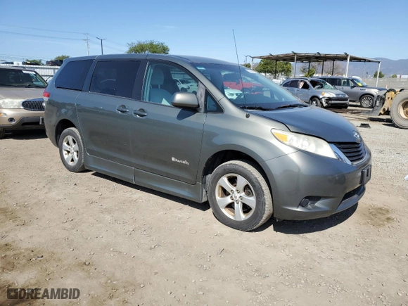 2011 Toyota Sienna LE AAS with VIN 5TDKK3DC8BS037614, listed as a Copart auction lot 52552455 with 179,191 mi miles and Clean Title. Bid and sale history available at carsss.com. Image 4.