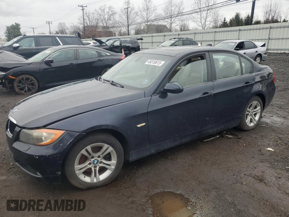 2008 BMW 3 Series 328xi with VIN WBAVC73548KP37504, listed as a Copart auction lot 49310615 with 108,513 mi miles and Salvage Title. Bid and sale history available at carsss.com. Image 1.