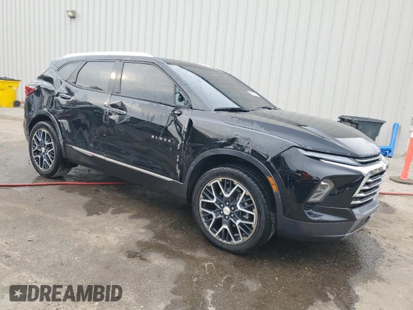 2024 Chevrolet Blazer Premier with VIN 3GNKBFRS3RS160493, listed as a Copart auction lot 53857315 with 12,722 mi miles and Salvage title. Bid and sale history available at DreamBid. Image 4.