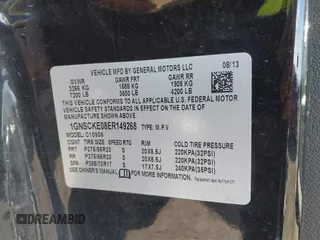 2014 Chevrolet Suburban LTZ with VIN 1GNSCKE08ER149268, listed as a IAAI auction lot 41625468 with Not provided miles and . Bid and sale history available at DreamBid. Image 9.