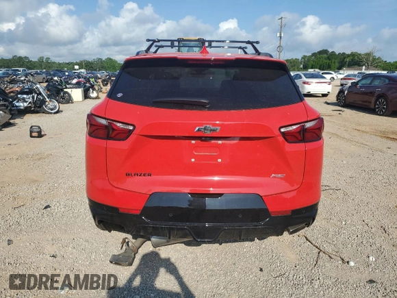2021 Chevrolet Blazer RS with VIN 3GNKBERS6MS573933, listed as a Copart auction lot 57029055 with 39,454 mi miles and Non repairable. Bid and sale history available at DreamBid. Image 6.