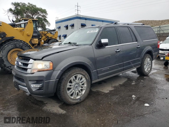 2015 Ford Expedition Max Platinum z VIN 1FMJK1MT2FEF03416, wystawiony jako Copart lot #58813525 z przebiegiem 174 634 mil mil oraz Szkoda całkowita • Salvage title. Historia ofert i sprzedaży dostępna na DreamBid. Obrazek 1.