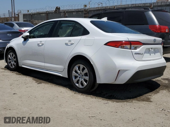 2024 Toyota Corolla LE z VIN JTDB4MEE3R3022112, wystawiony jako Copart lot #57674255 z przebiegiem 21 333 mil mil oraz Szkoda całkowita • Salvage title. Historia ofert i sprzedaży dostępna na DreamBid. Obrazek 2.