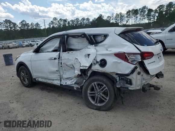 2018 Hyundai Santa Fe 2.4L with VIN 5NMZT3LBXJH064786, listed as a Copart auction lot 57051115 with 127,691 mi miles and Salvage title. Bid and sale history available at DreamBid. Image 2.