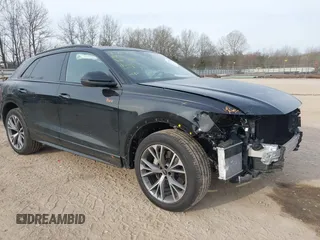2022 Audi Q8 Premium with VIN WA1AVBF16ND009698, listed as a IAAI auction lot 41782022 with 30,048 mi miles and . Bid and sale history available at DreamBid. Image 1.