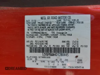 2013 Ford Mustang V6 with VIN 1ZVBP8EM4D5280445, listed as a Copart auction lot 55115015 with 191,611 mi miles and Salvage title. Bid and sale history available at DreamBid. Image 12.