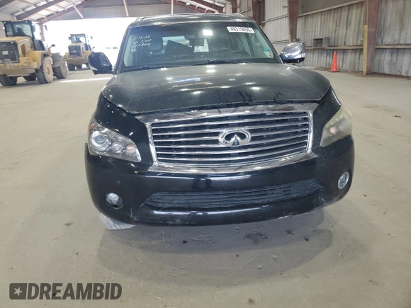 2012 Infiniti QX56 7-passenger with VIN JN8AZ2NF9C9517904, listed as a Copart auction lot 49315055 with 0 mi miles and Salvage Title. Bid and sale history available at carsss.com. Image 5.
