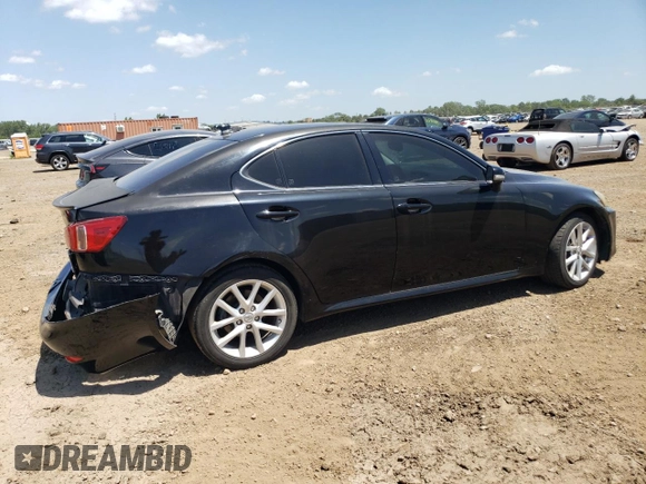 2012 Lexus IS 250 with VIN JTHBF5C25C5180261, listed as a Copart auction lot 62020035 with 157,465 mi miles and Salvage title. Bid and sale history available at DreamBid. Image 3.