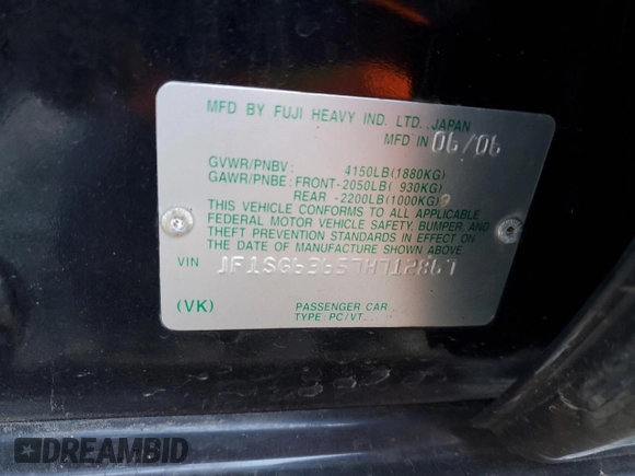 2007 Subaru Forester X with VIN JF1SG63657H712867, listed as a Copart auction lot 81040504 with 199,673 mi miles and Salvage Title. Bid and sale history available at carsss.com. Image 14.