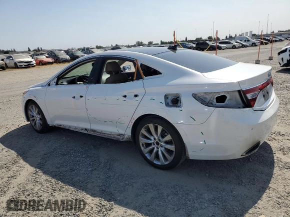 2013 Hyundai Azera with VIN KMHFH4JG9DA209562, listed as a Copart auction lot 59808655 with 130,994 mi miles and Salvage title. Bid and sale history available at DreamBid. Image 2.