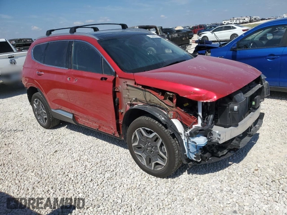 2023 Hyundai Santa Fe Hybrid SEL Premium with VIN 5NMS3DA16PH011481, listed as a Copart auction lot 72386814 with 9,759 mi miles and Salvage Title. Bid and sale history available at carsss.com. Image 4.