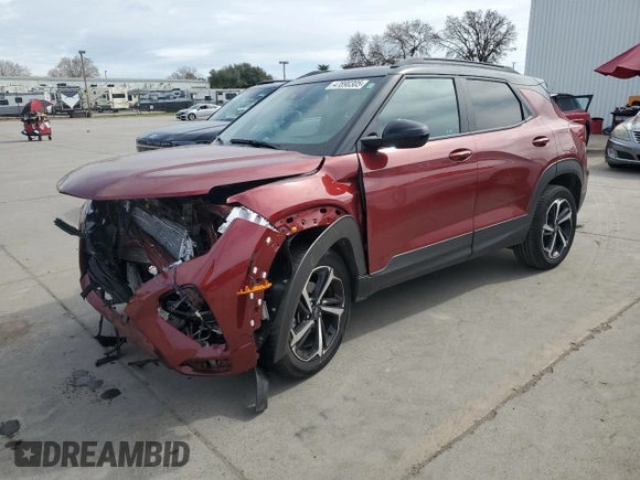 2023 Chevrolet TrailBlazer RS with VIN KL79MTSLXPB069701, listed as a Copart auction lot 47890305 with 16,539 mi miles and Salvage Title. Bid and sale history available at DreamBid. Image 1.