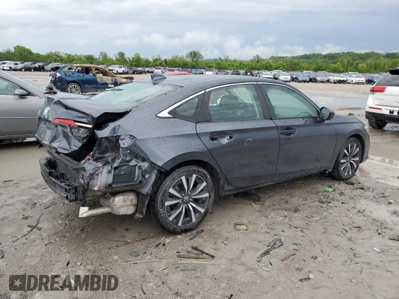 2023 Honda Civic EX z VIN 2HGFE1F78PH308112, wystawiony jako Copart lot #54184645 z przebiegiem 113 024 mil mil oraz Szkoda całkowita • Salvage title. Historia ofert i sprzedaży dostępna na DreamBid. Obrazek 3.