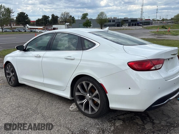 2015 Chrysler 200 C with VIN 1C3CCCCG0FN501601, listed as a Copart auction lot 54541735 with 0 mi miles and Clean Title. Bid and sale history available at carsss.com. Image 3.