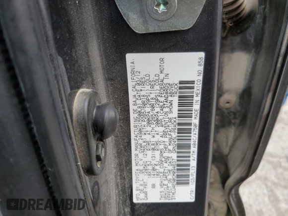 2012 Toyota Tacoma with VIN 3TMLU4EN0CM094637, listed as a Copart auction lot 55335095 with 131,645 mi miles and Salvage title. Bid and sale history available at DreamBid. Image 12.